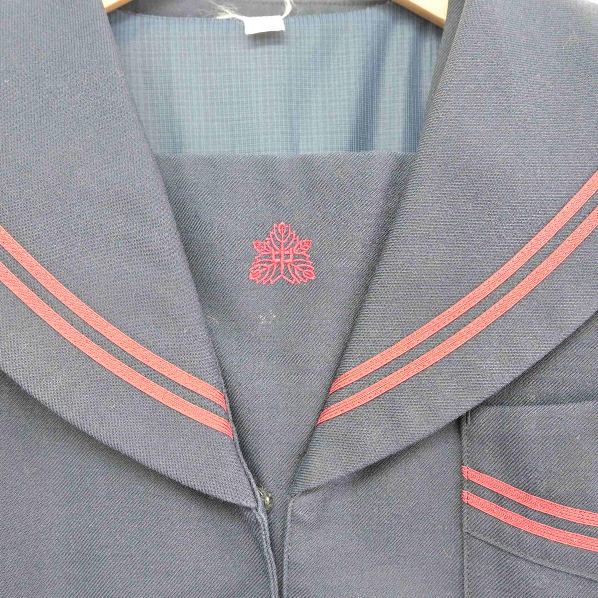 【中古】鹿児島県 鹿児島市立城西中学校 女子制服 2点（セーラー服・ジャンパースカート）sf030085