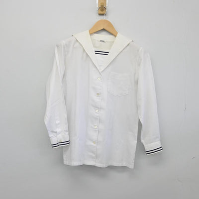 【中古】岡山県 就実高等学校 女子制服 2点（ニット・シャツ）sf030109