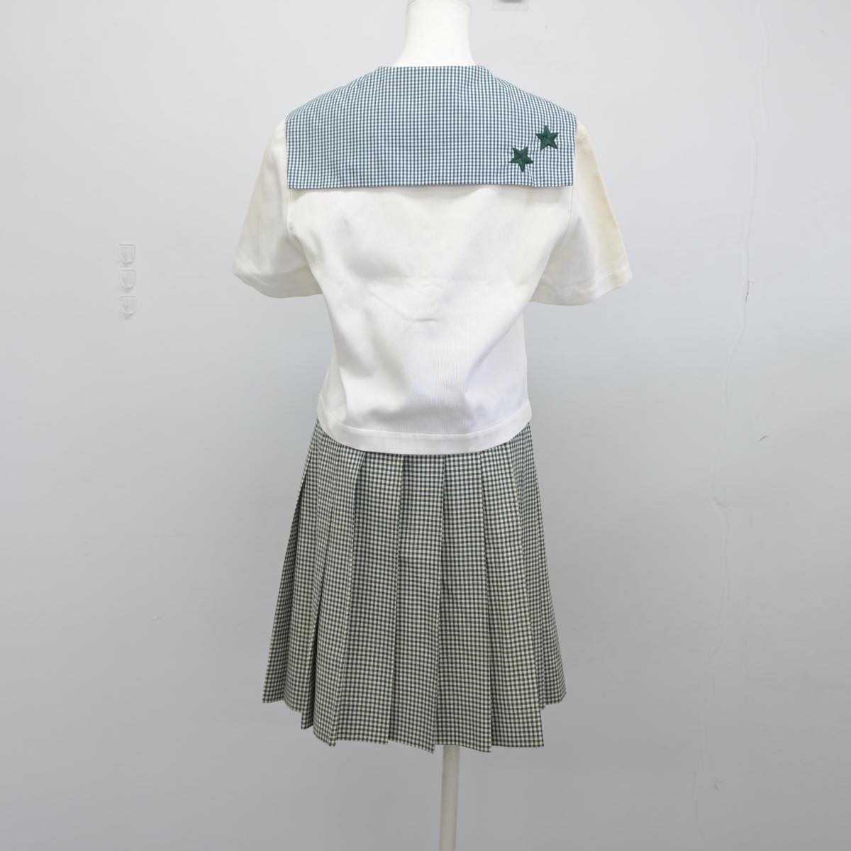 【中古】岡山県 就実高等学校 女子制服 2点（セーラー服・スカート）sf030110