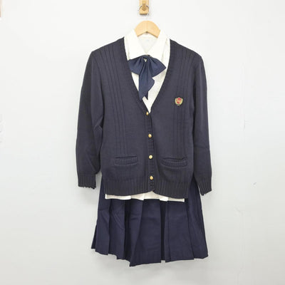 【中古】愛知県 安城学園高等学校 女子制服 5点（ブレザー・ニット・シャツ・スカート）sf030114