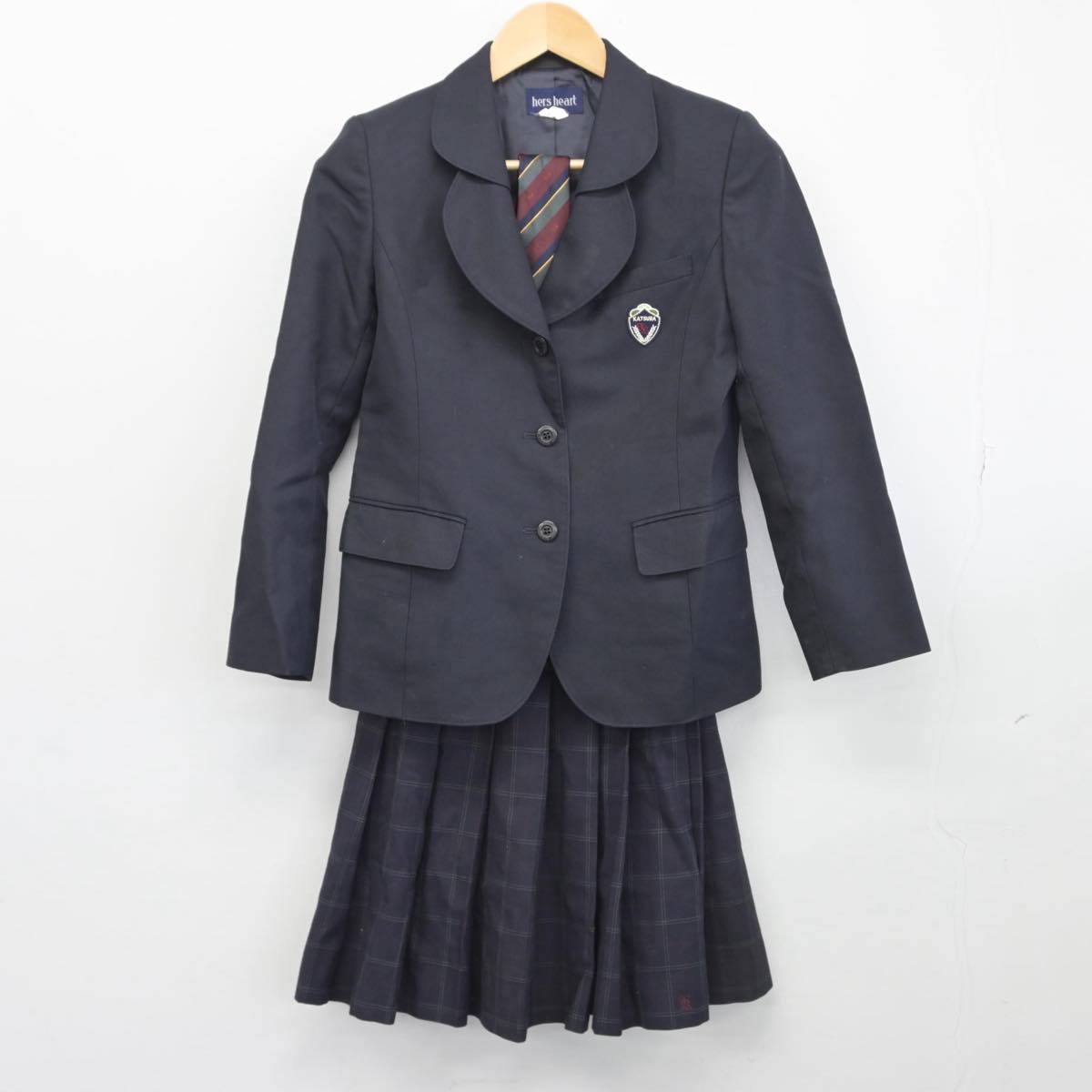 【中古】京都府 桂高等学校 女子制服 3点（ブレザー・スカート）sf030133