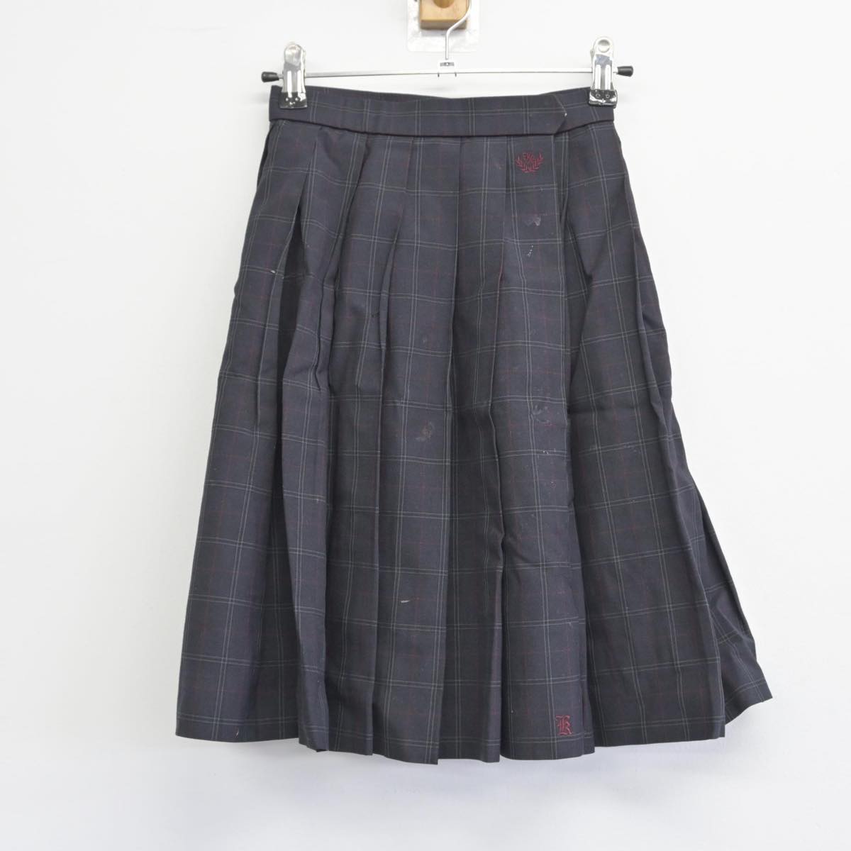 【中古】京都府 桂高等学校 女子制服 4点（ニットベスト・シャツ・スカート）sf030135