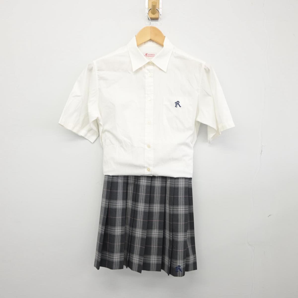 【中古】宮城県 古川黎明高等学校 女子制服 3点（シャツ・スカート）sf030144