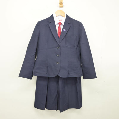 【中古】長崎県 片淵中学校 女子制服 6点（ブレザー・ベスト・シャツ・スカート）sf030160