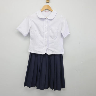 【中古】富山県 山室中学校 女子制服 3点（シャツ・スカート）sf030167