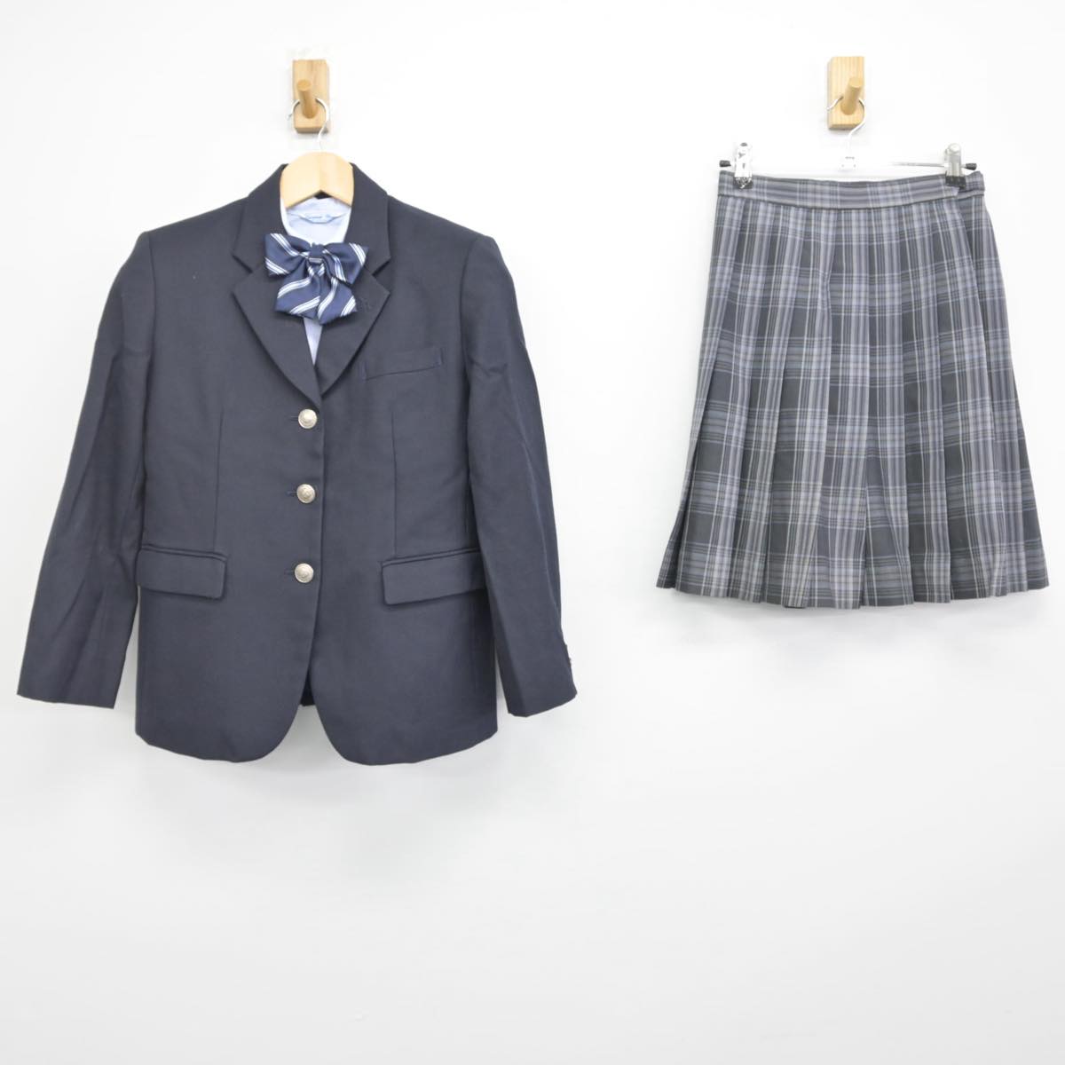 【中古】愛知県 瀬戸北総合高等学校 女子制服 5点（ブレザー・シャツ・スカート）sf030195