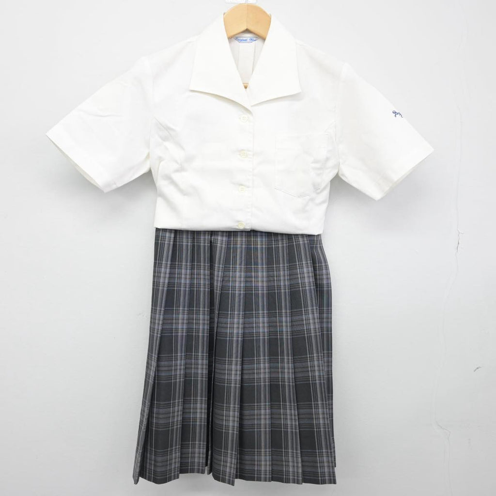 【中古】愛知県 瀬戸北総合高等学校 女子制服 2点（シャツ・スカート）sf030196