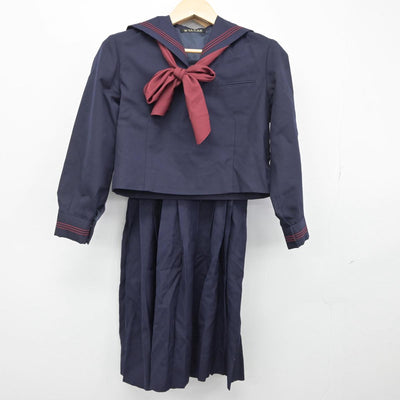 【中古】東京都 松蔭中学校 女子制服 3点（セーラー服・ジャンパースカート）sf030201