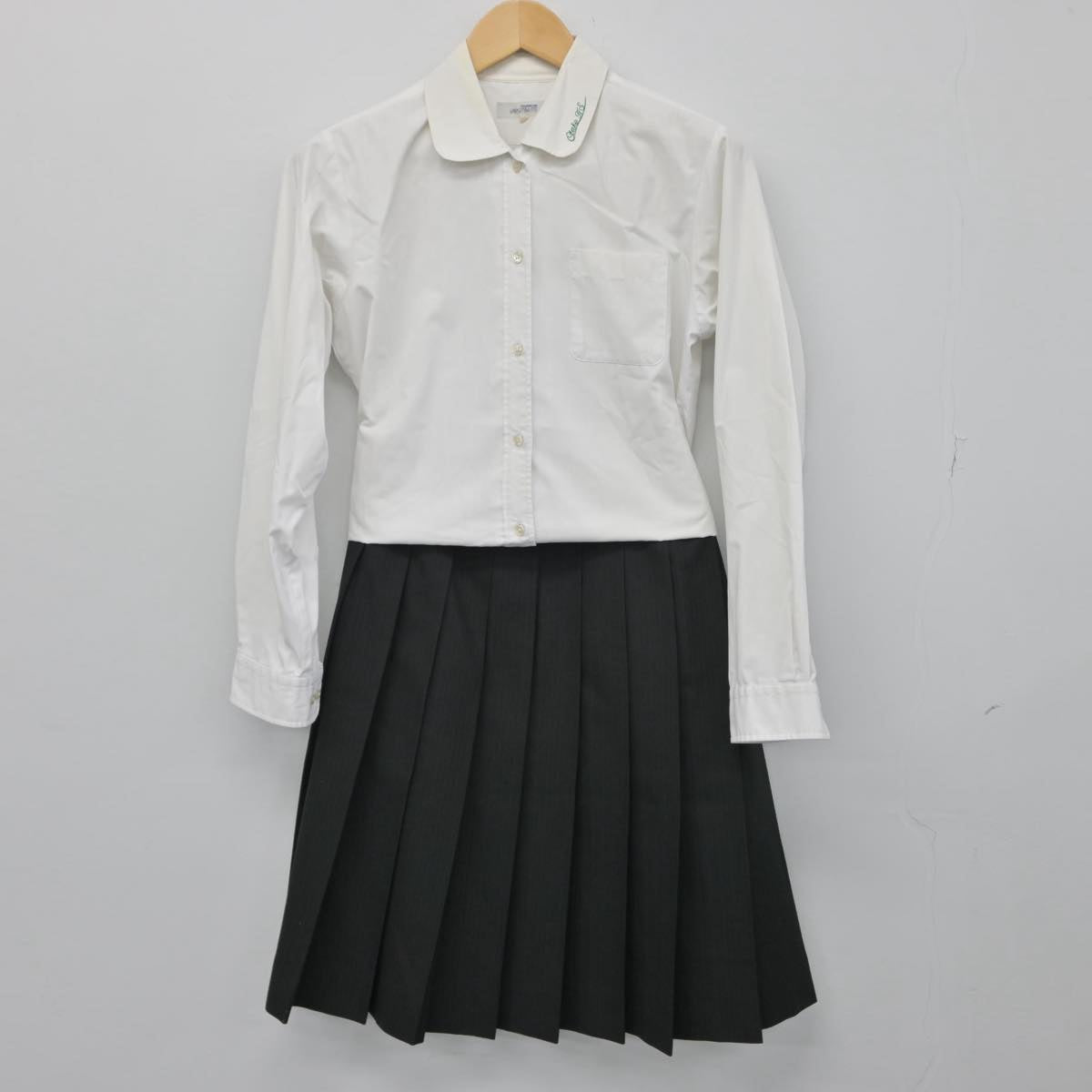 【中古】広島県 大竹高等学校 女子制服 3点（シャツ・スカート）sf030230