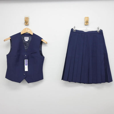 【中古】千葉県 薬園台高等学校 女子制服 2点（ベスト・スカート）sf030239