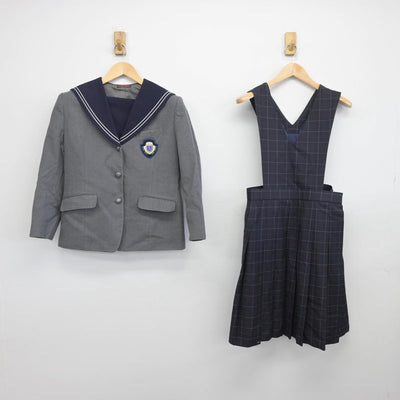 【中古】福岡県 精華女子高等学校 女子制服 2点（セーラー服・ジャンパースカート）sf030244