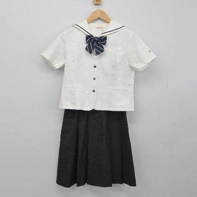 【中古】大分県 明豊中学校 女子制服 3点（セーラー服・スカート）sf030253