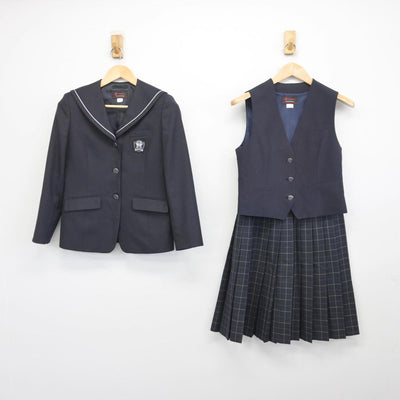 【中古】北海道 北陵中学校 女子制服 3点（ブレザー・ベスト・スカート）sf030269