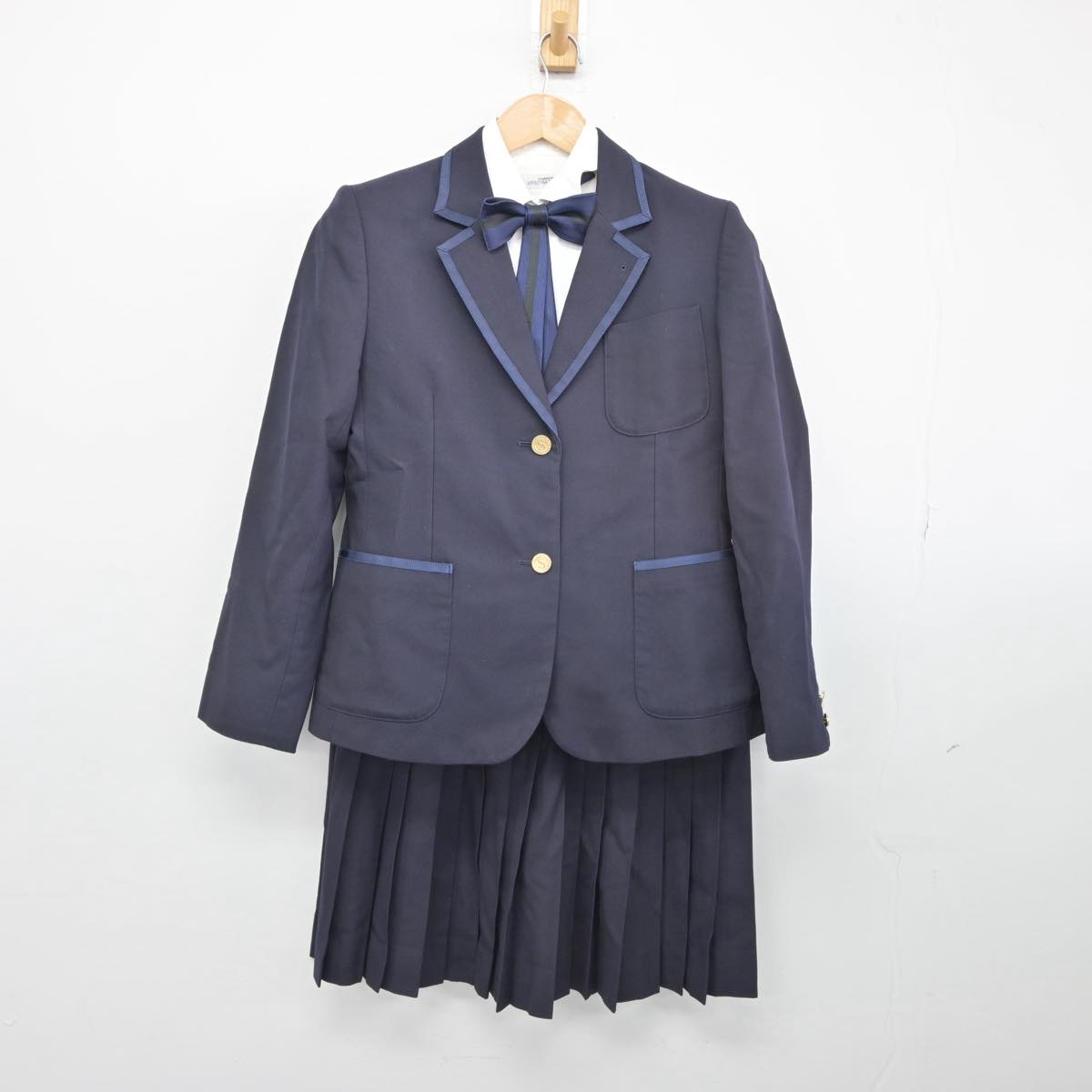 【中古】千葉県 八千代松陰中学校 女子制服 7点（ブレザー・ニット・シャツ・スカート）sf030279