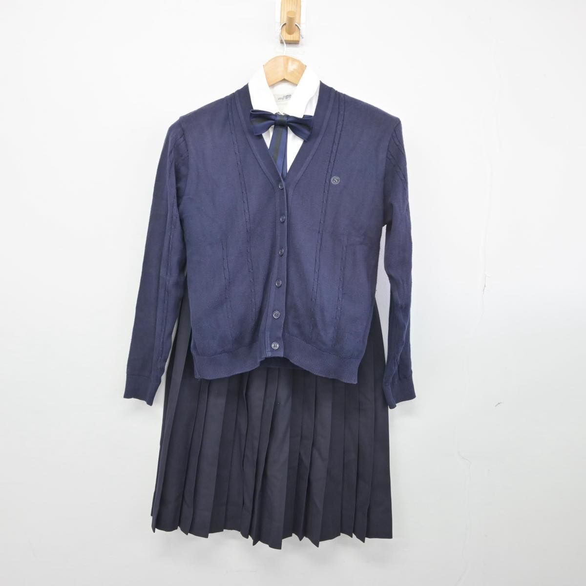 中古】千葉県 八千代松陰中学校 女子制服 7点（ブレザー・ニット 