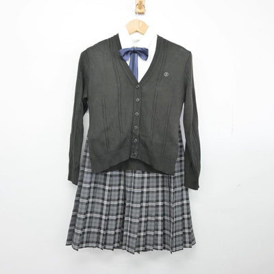 【中古】千葉県 八千代松陰高等学校 女子制服 4点（ニット・シャツ・スカート）sf030280