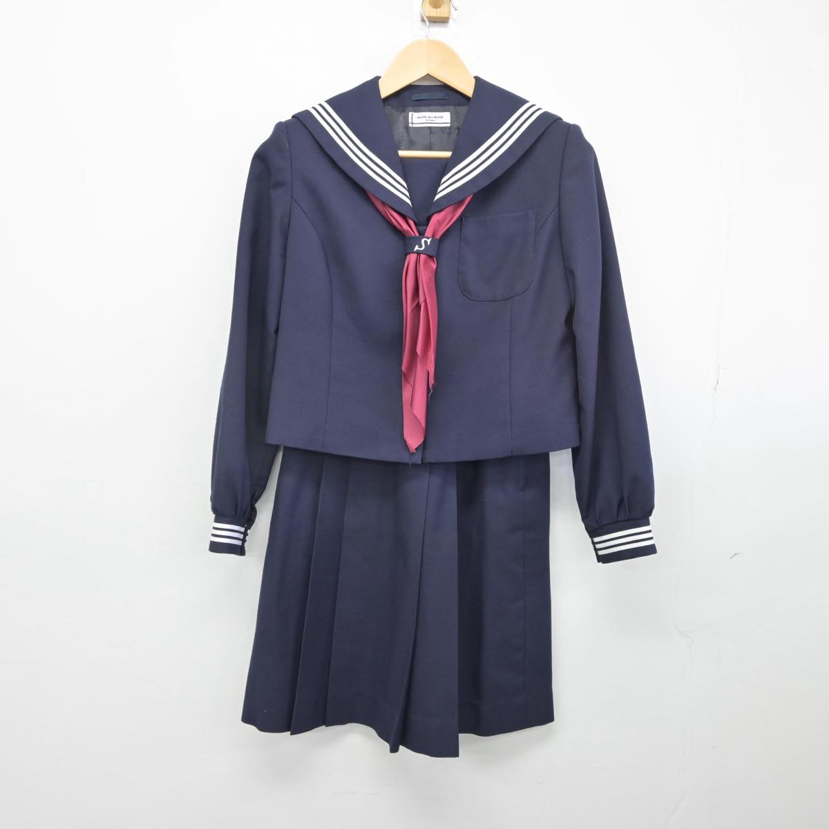 【中古】宮城県 将監東中学校 女子制服 3点（セーラー服・スカート）sf030297