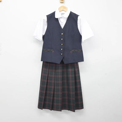 【中古】大阪府 大阪桐蔭高等学校 女子制服 3点（ベスト・シャツ・スカート）sf030315