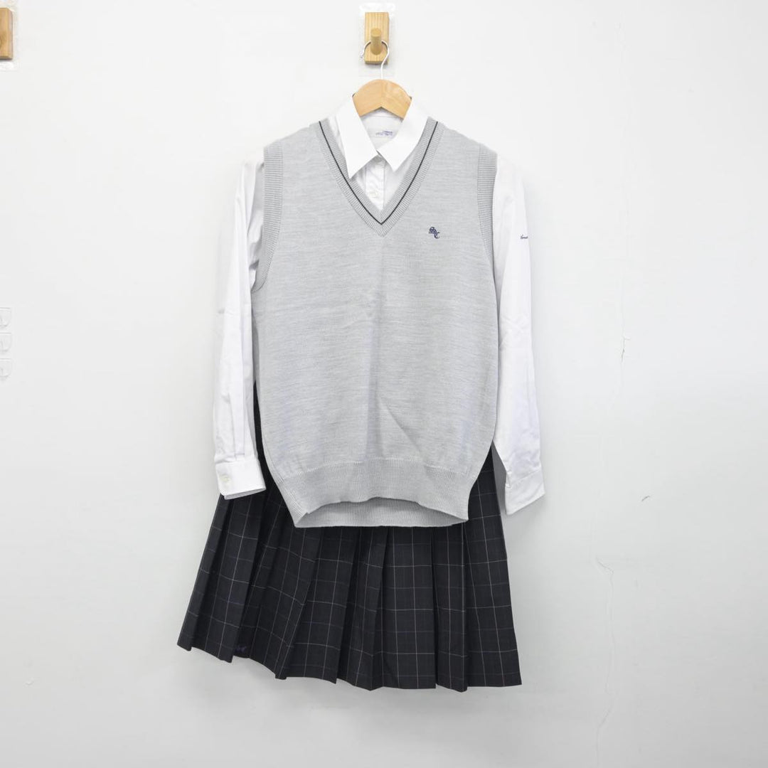 【中古】宮城県 仙台商業高等学校 女子制服 5点（ニットベスト・シャツ・スカート）sf030319 | 中古制服通販パレイド