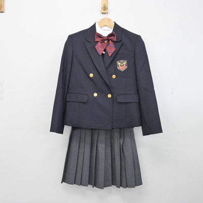 【中古】群馬県 前橋育英高等学校 女子制服 5点（ブレザー・ニット・シャツ・スカート）sf030323