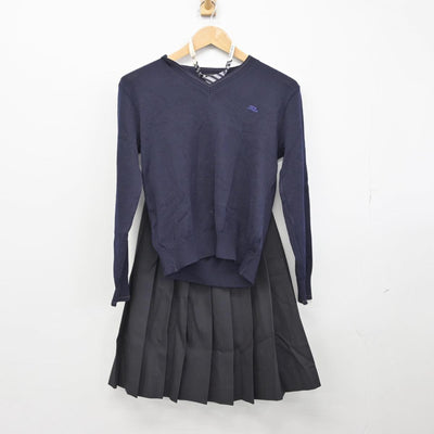 【中古】千葉県 東邦大学付属東邦高等学校 女子制服 4点（ブレザー・ニット・スカート）sf030343