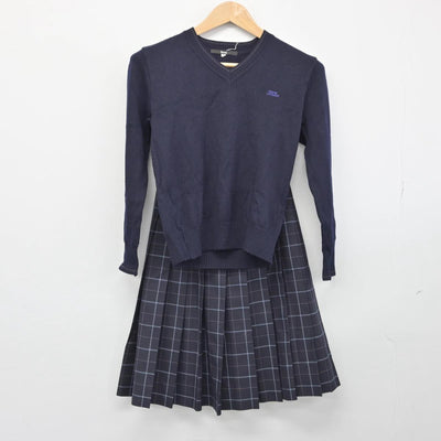 【中古】千葉県 東邦大学付属東邦高等学校 女子制服 2点（ニット・スカート）sf030345