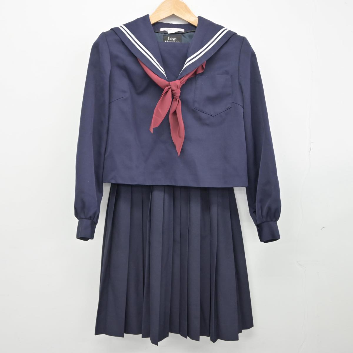 【中古】愛知県 豊南中学校 女子制服 3点（セーラー服・スカート）sf030349