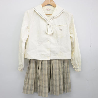 【中古】埼玉県 秩父農工科学高等学校 女子制服 2点（セーラー服・スカート）sf030354