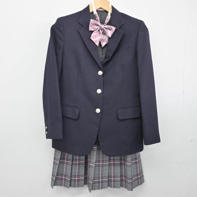 【中古】愛知県 クラーク記念国際高等学校 女子制服 4点（ブレザー・ニット・スカート）sf030356