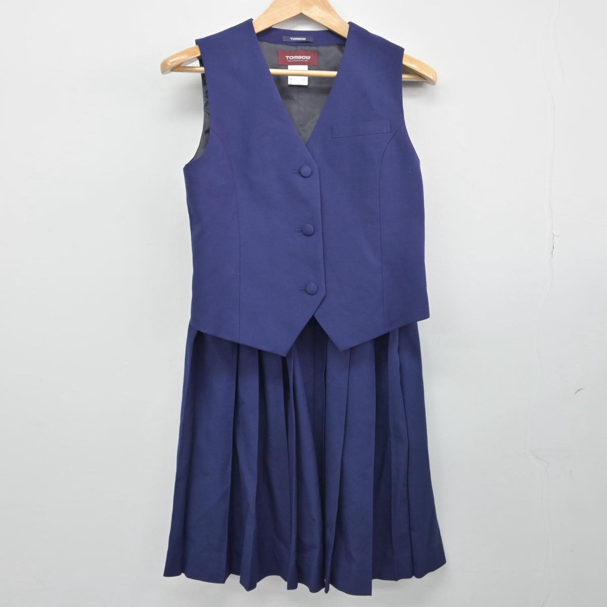 【中古】千葉県 千葉女子高等学校 女子制服 5点（ブレザー・ベスト・スカート）sf030360