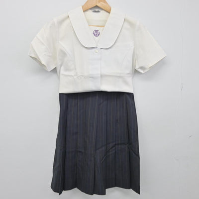 【中古】大阪府 宣真高等学校 女子制服 3点（シャツ・スカート）sf030365