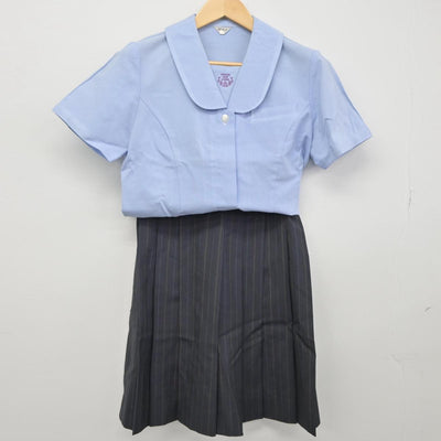 【中古】大阪府 宣真高等学校 女子制服 3点（シャツ・スカート）sf030365