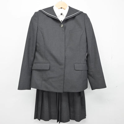 【中古】埼玉県 川越初雁高等学校 女子制服 4点（ブレザー・シャツ・ニット・スカート）sf030366