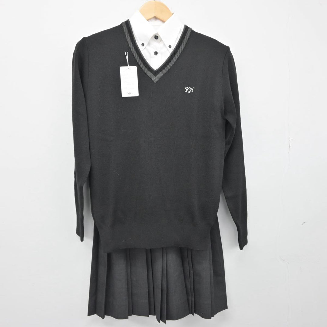 【中古】埼玉県 川越初雁高等学校 女子制服 4点（ブレザー・シャツ・ニット・スカート）sf030366 | 中古制服通販パレイド