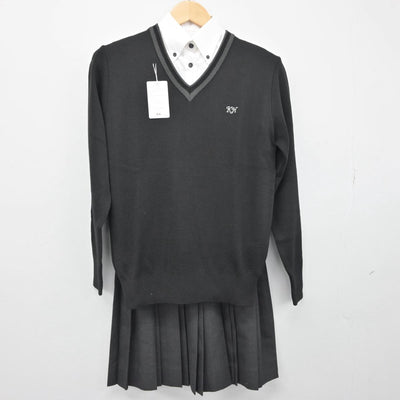 【中古】埼玉県 川越初雁高等学校 女子制服 4点（ブレザー・シャツ・ニット・スカート）sf030366