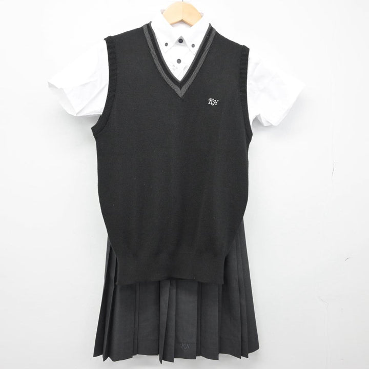 【中古】埼玉県 川越初雁高等学校 女子制服 3点（シャツ・ニットベスト・スカート）sf030367 | 中古制服通販パレイド