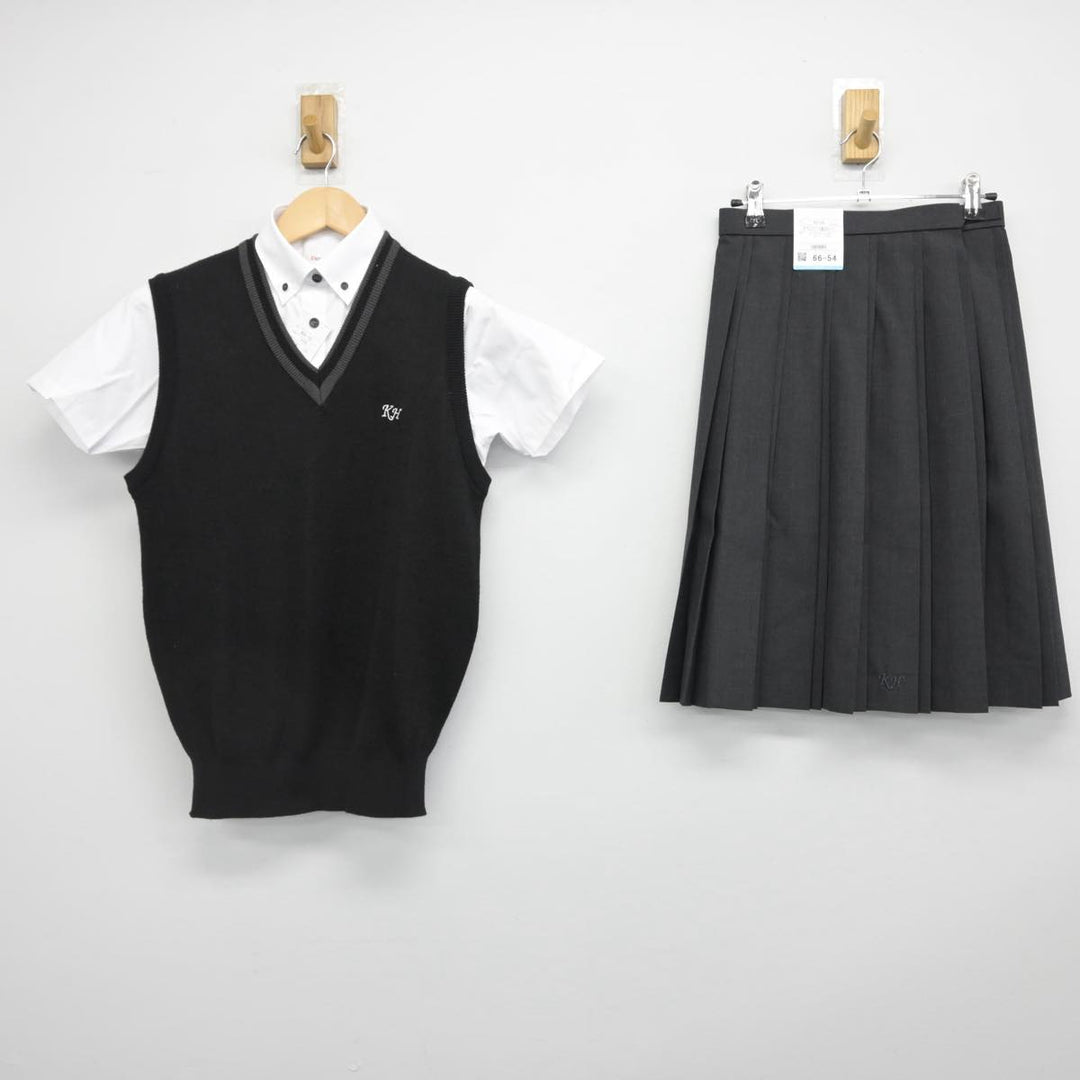 【中古】埼玉県 川越初雁高等学校 女子制服 3点（シャツ・ニットベスト・スカート）sf030367 | 中古制服通販パレイド