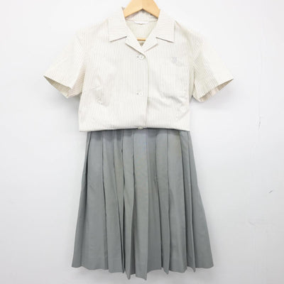 【中古】宮崎県 宮崎西高等学校 女子制服 2点（シャツ・スカート）sf030375