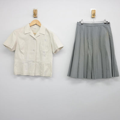 【中古】宮崎県 宮崎西高等学校 女子制服 2点（シャツ・スカート）sf030375