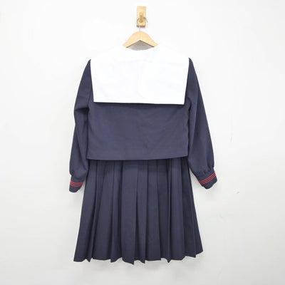 【中古】大阪府 プール学院中学校 女子制服 4点（セーラー服・スカート）sf030387