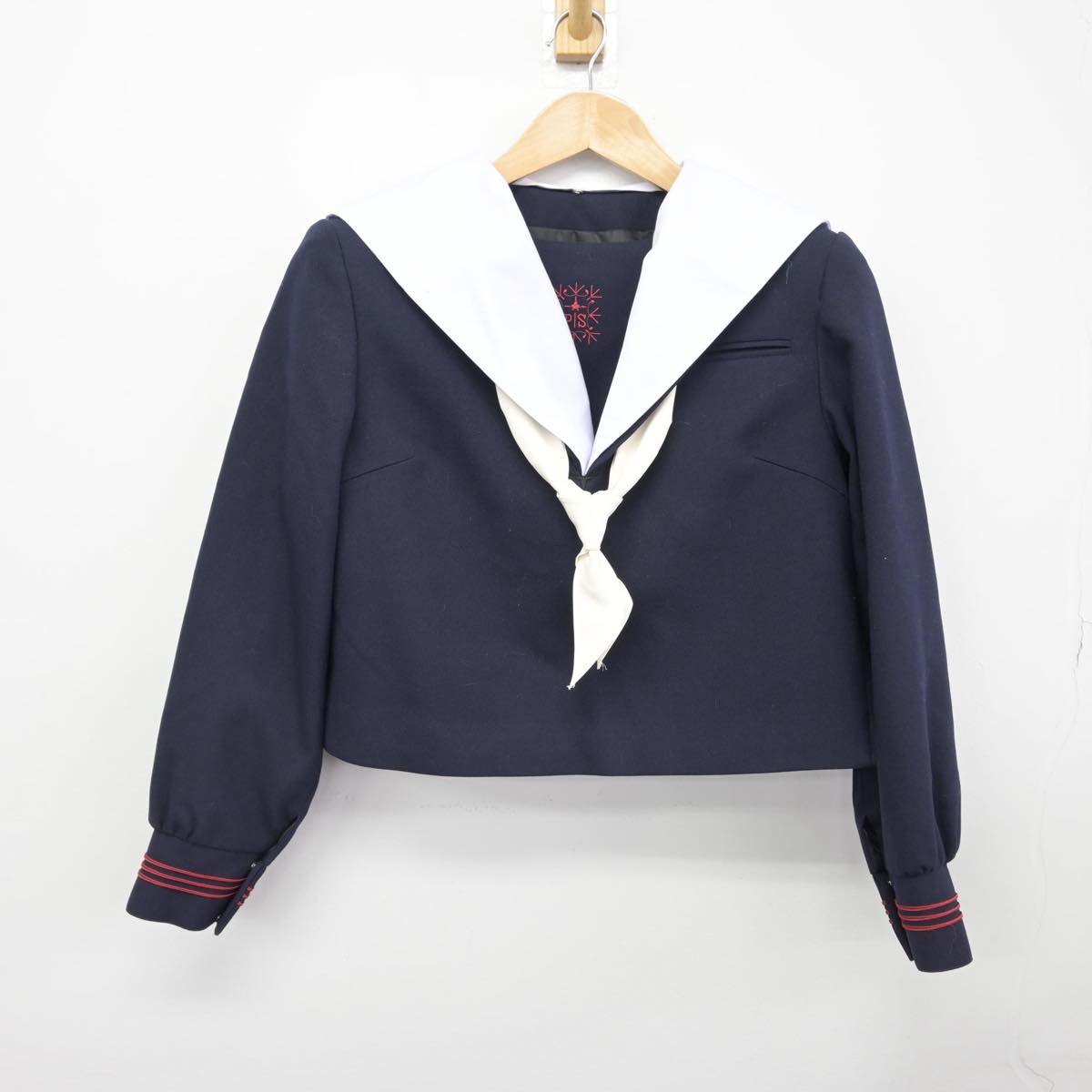 【中古】大阪府 プール学院中学校 女子制服 4点（セーラー服・スカート）sf030387