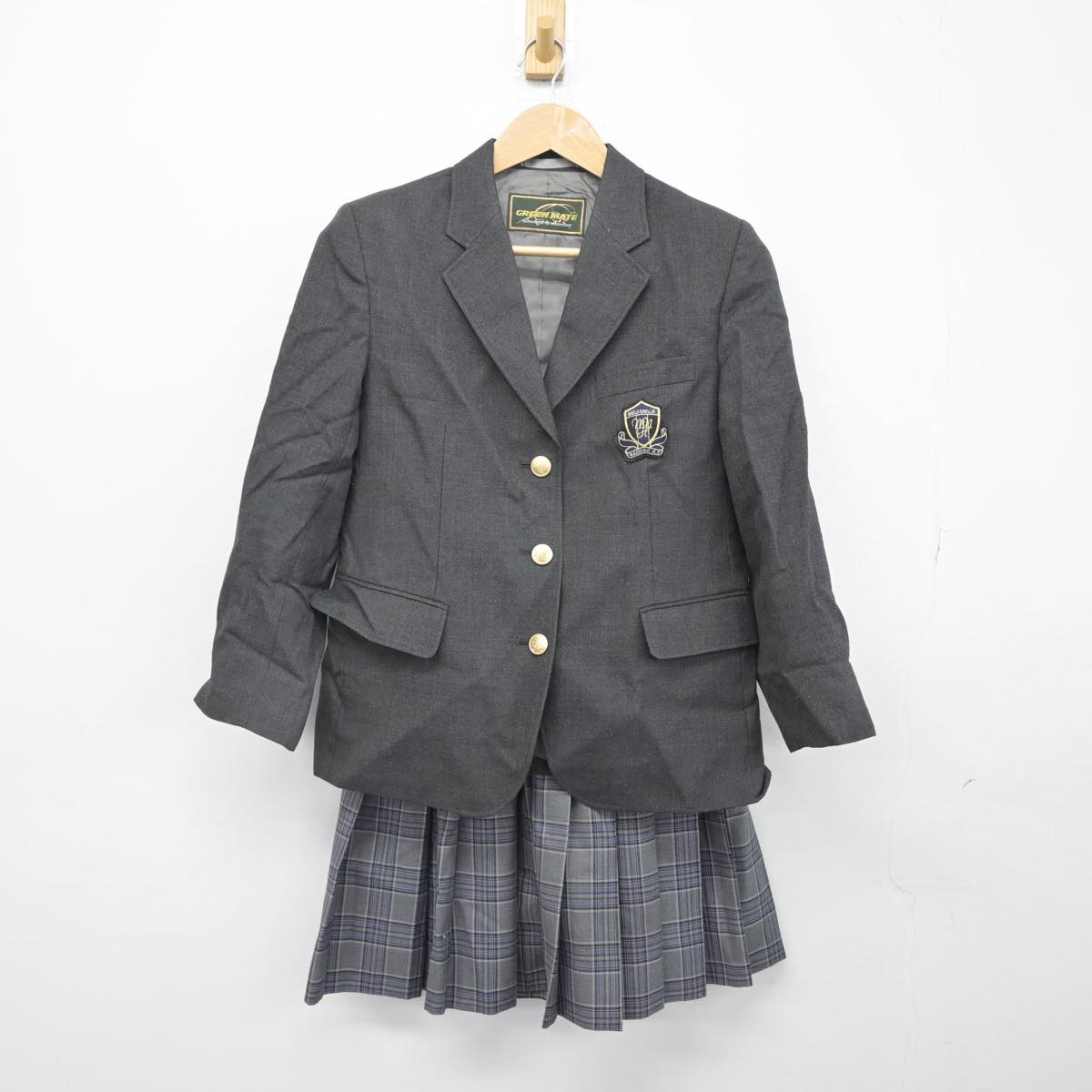 【中古】東京都 明治大学附属中野八王子高等学校 女子制服 3点（ブレザー・スカート）sf030412