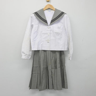 【中古】千葉県 志学館高等部 女子制服 3点（セーラー服・セーラー服・スカート）sf030427