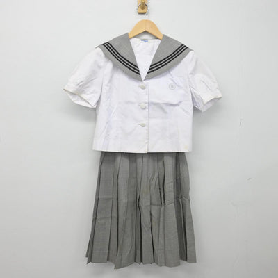 【中古】千葉県 志学館高等部 女子制服 3点（セーラー服・セーラー服・スカート）sf030427