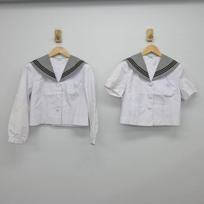 【中古】千葉県 志学館高等部 女子制服 3点（セーラー服・セーラー服・スカート）sf030427