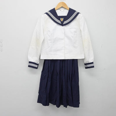 【中古】千葉県 畑沢中学校 女子制服 2点（セーラー服・スカート）sf030430