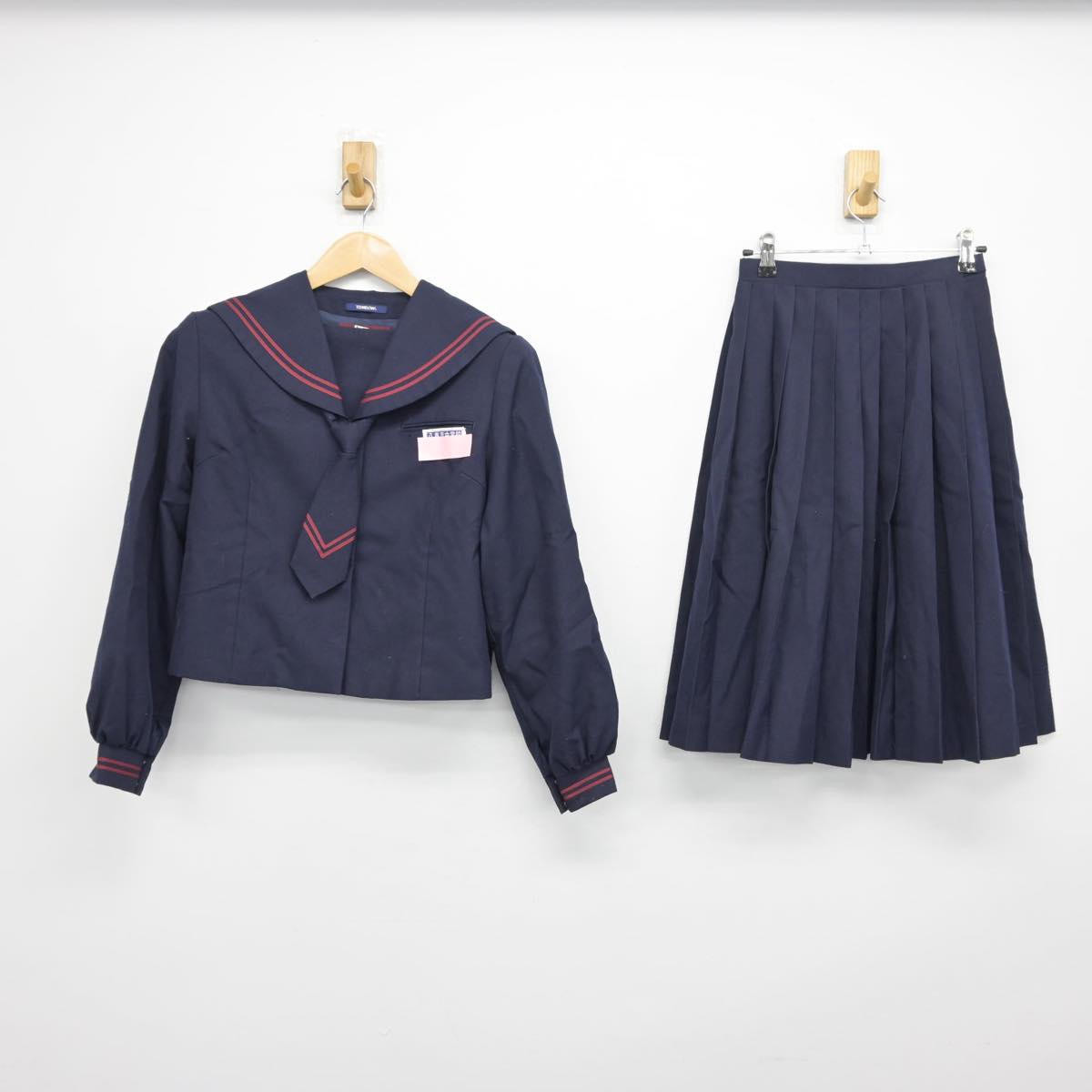 【中古】千葉県 八重原中学校 女子制服 3点（セーラー服・スカート）sf030431