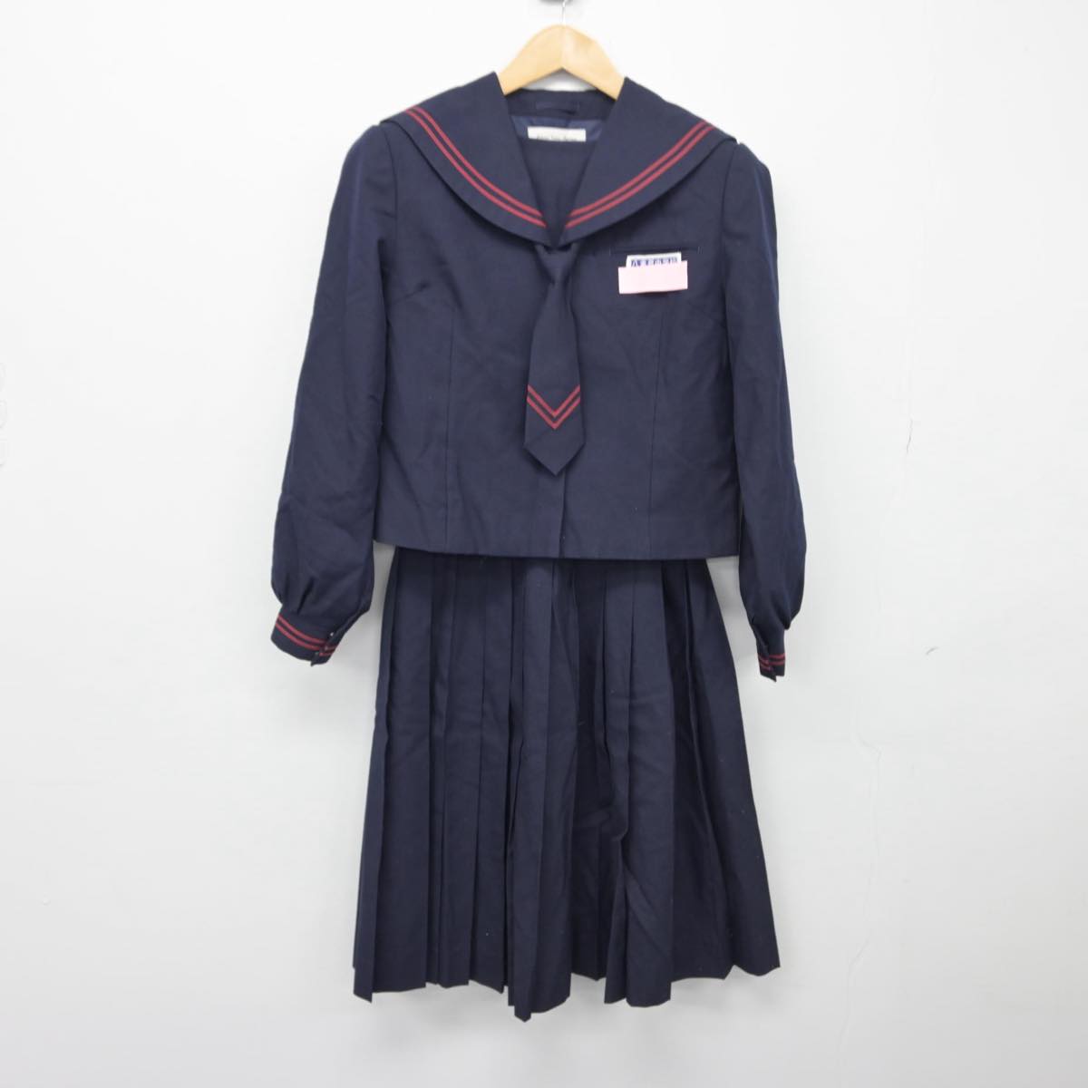 【中古】千葉県 八重原中学校 女子制服 3点（セーラー服・スカート）sf030432