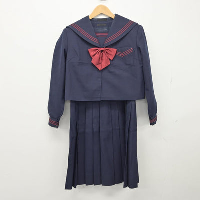 【中古】鹿児島県 伊集院中学校 女子制服 3点（セーラー服・ジャンパースカート）sf030441