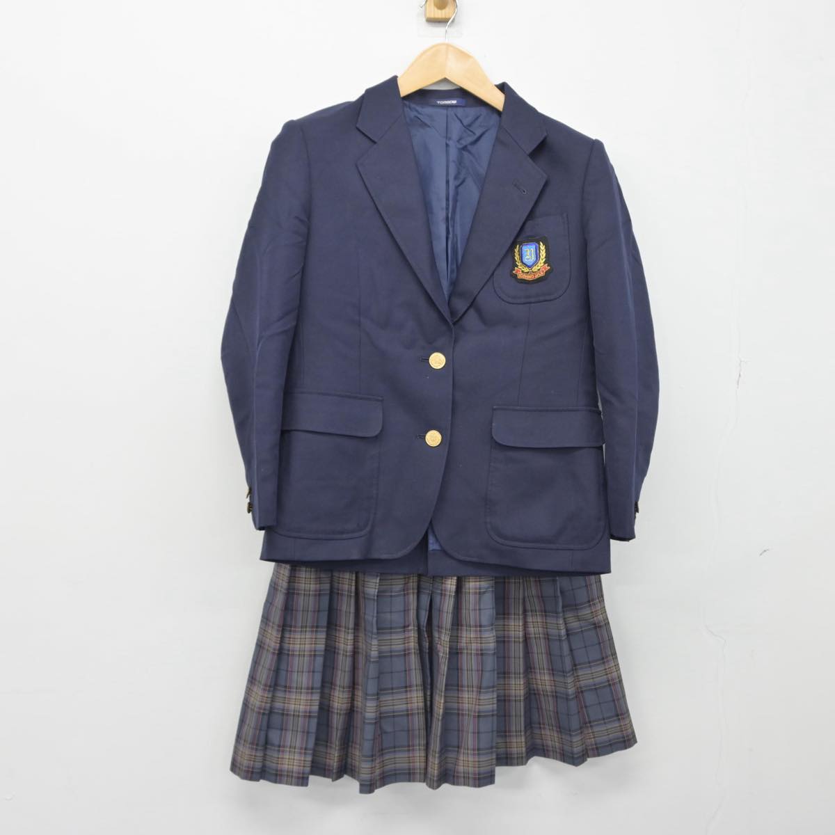 【中古】徳島県 吉野中学校 女子制服 3点（ブレザー・スカート）sf030454